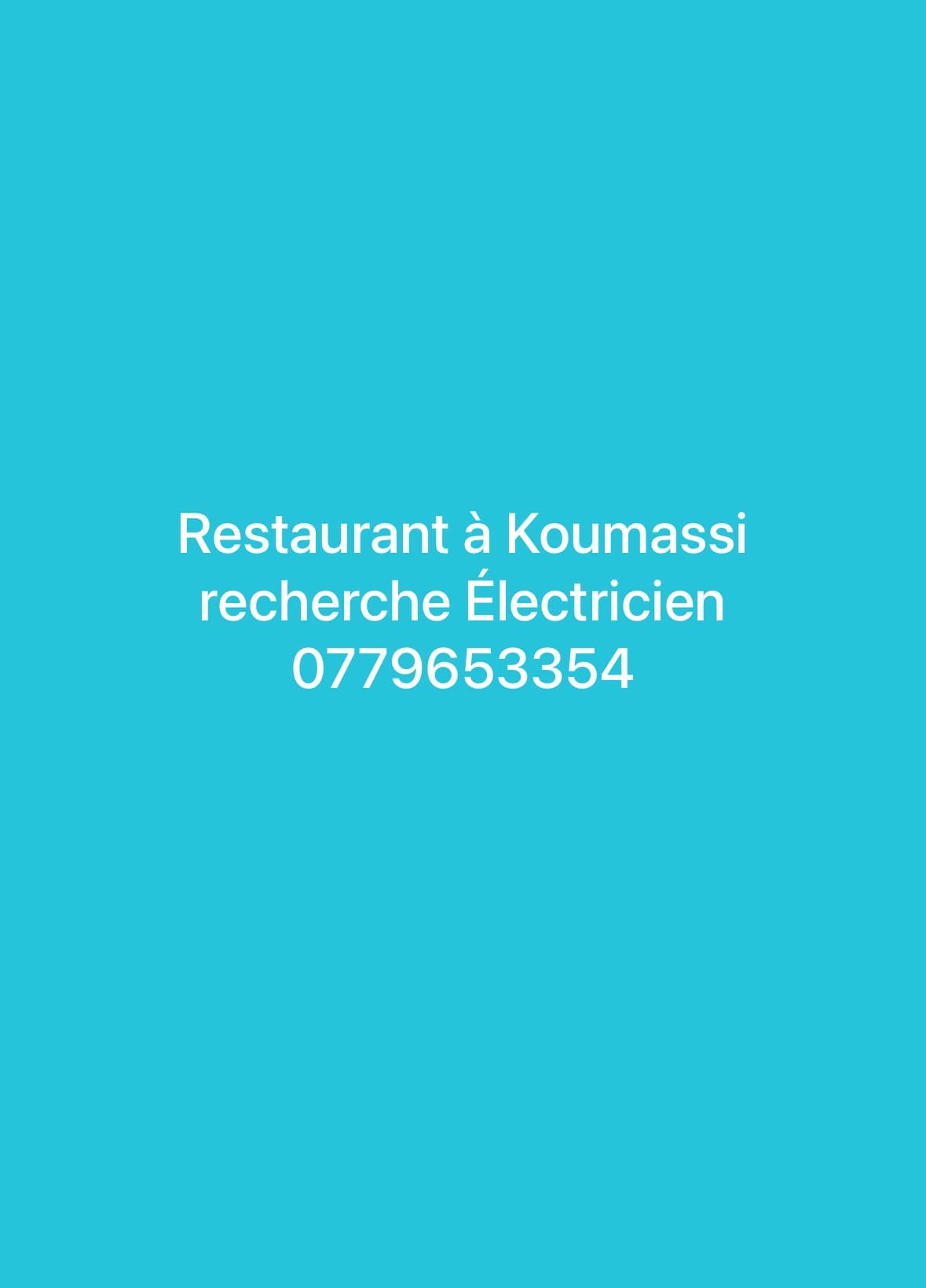 Recherche Électricien