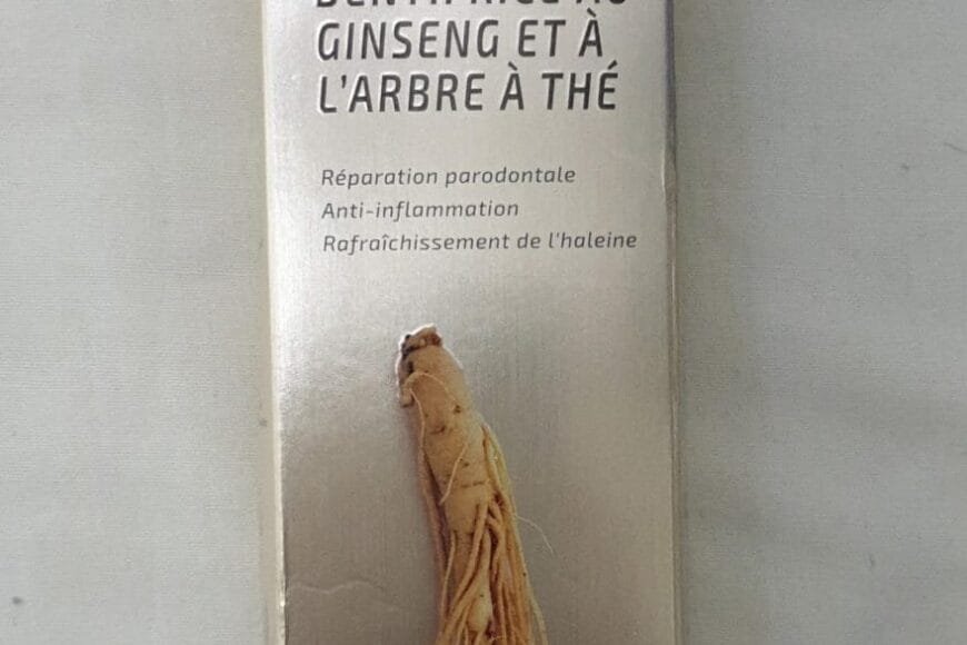 Dentifrice au ginseng et a l’arbre a thé