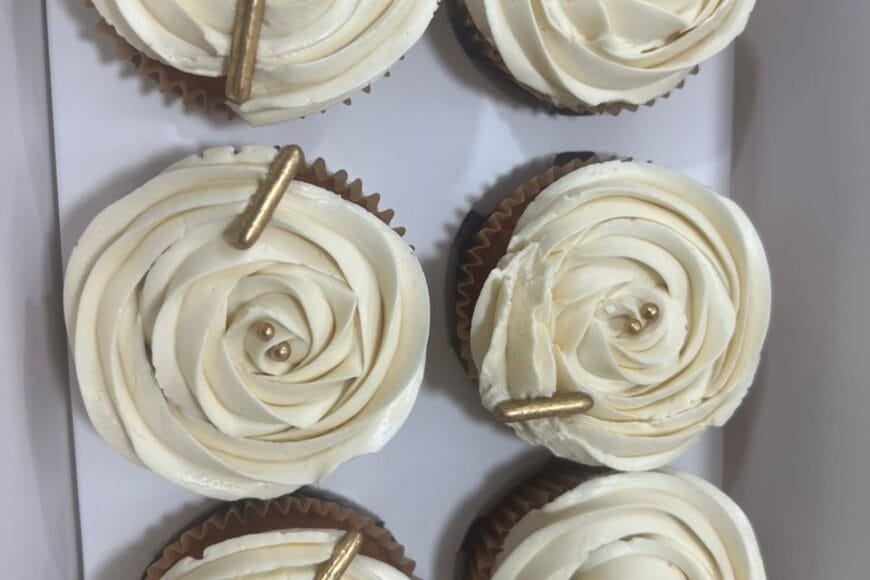 6 cupcakes vanille