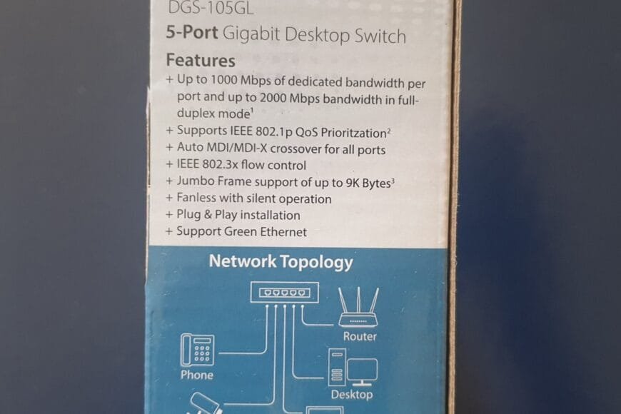 Switch Ethernet D-link 5 ports gigabit
