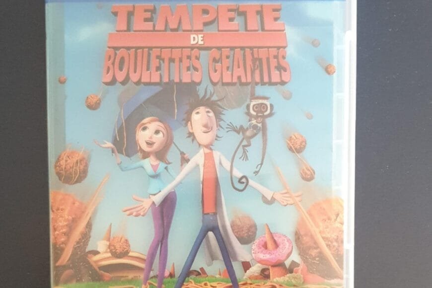 Film blu ray 3D tempête de boulettes géantes