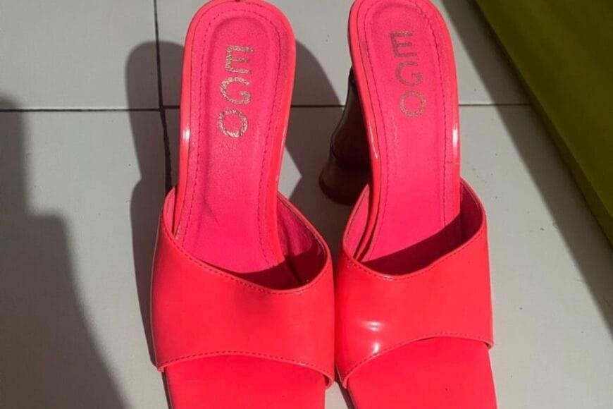 Paire de talons rose 38-39