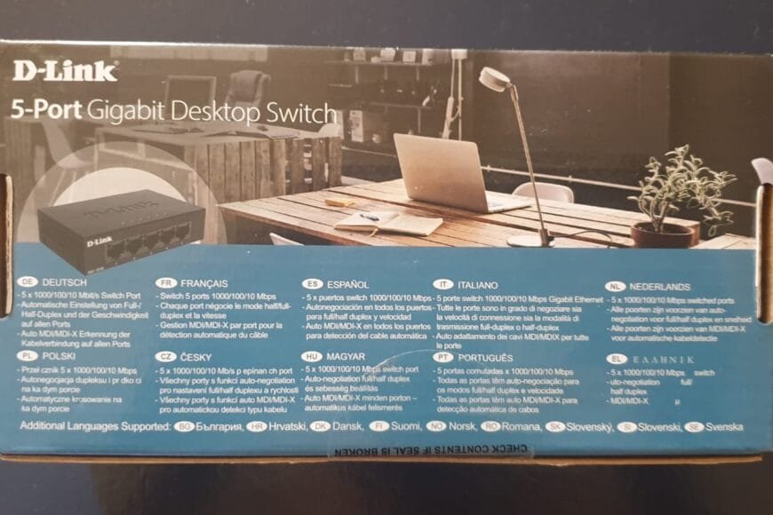 Switch Ethernet D-link 5 ports gigabit