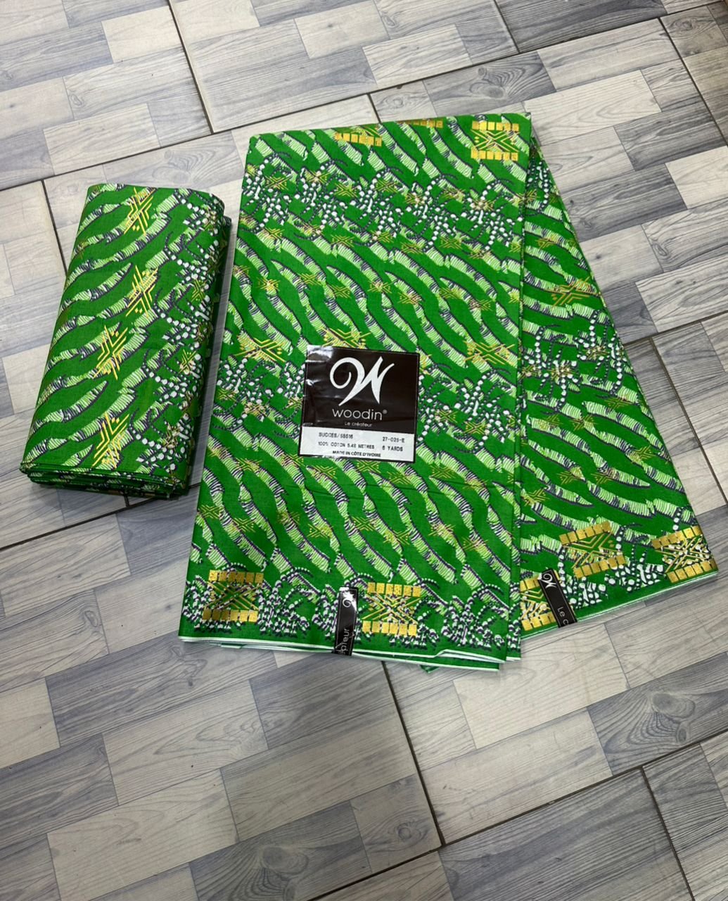 Tissu Woodin vert Style