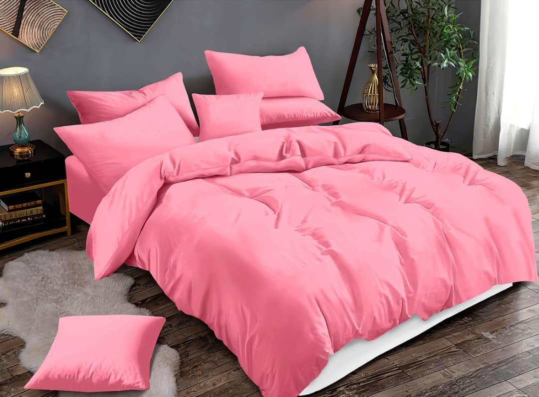 Ensemble de lit en rose coton