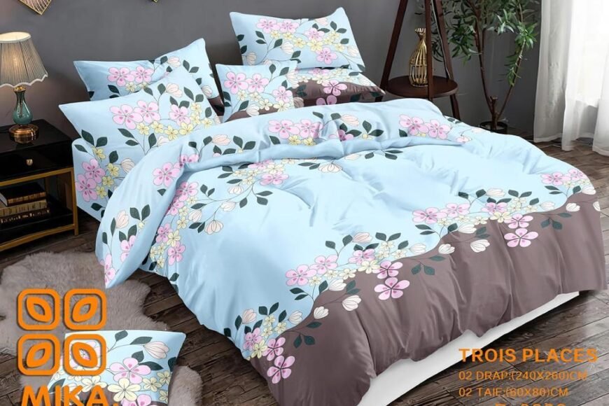 Draps de lit printemps rose