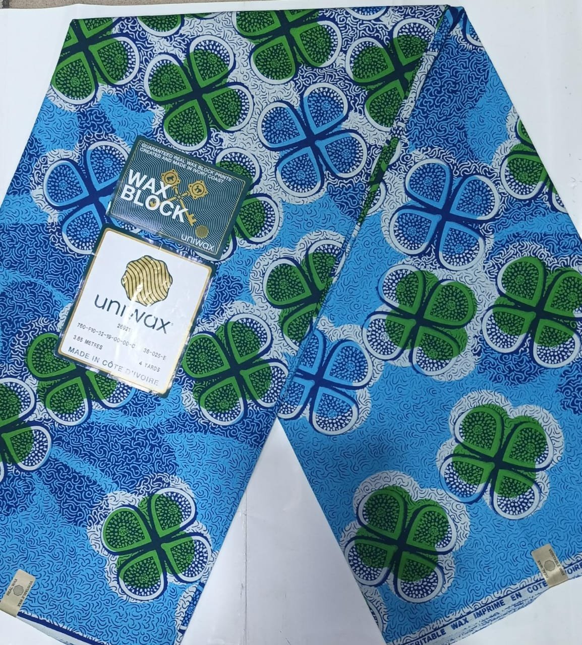 Tissu UNIWAX Trèfle