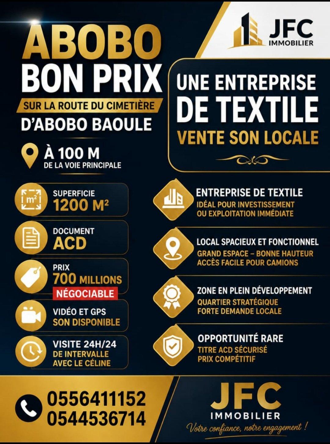 Vente entreprise textile
