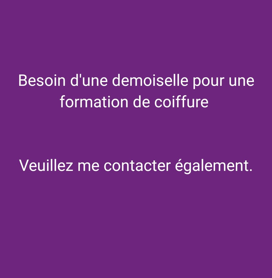 Formation de coiffure