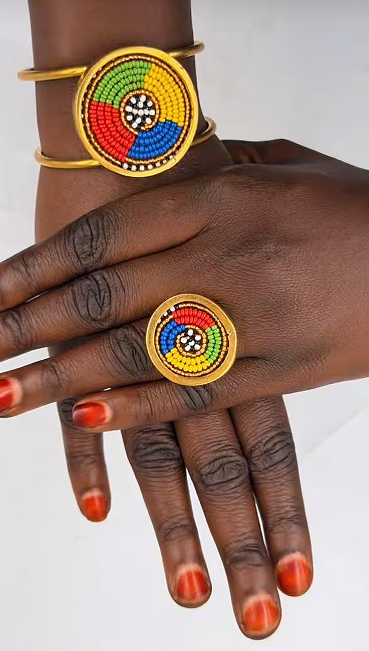 Vente de de bracelet et bague en pagne