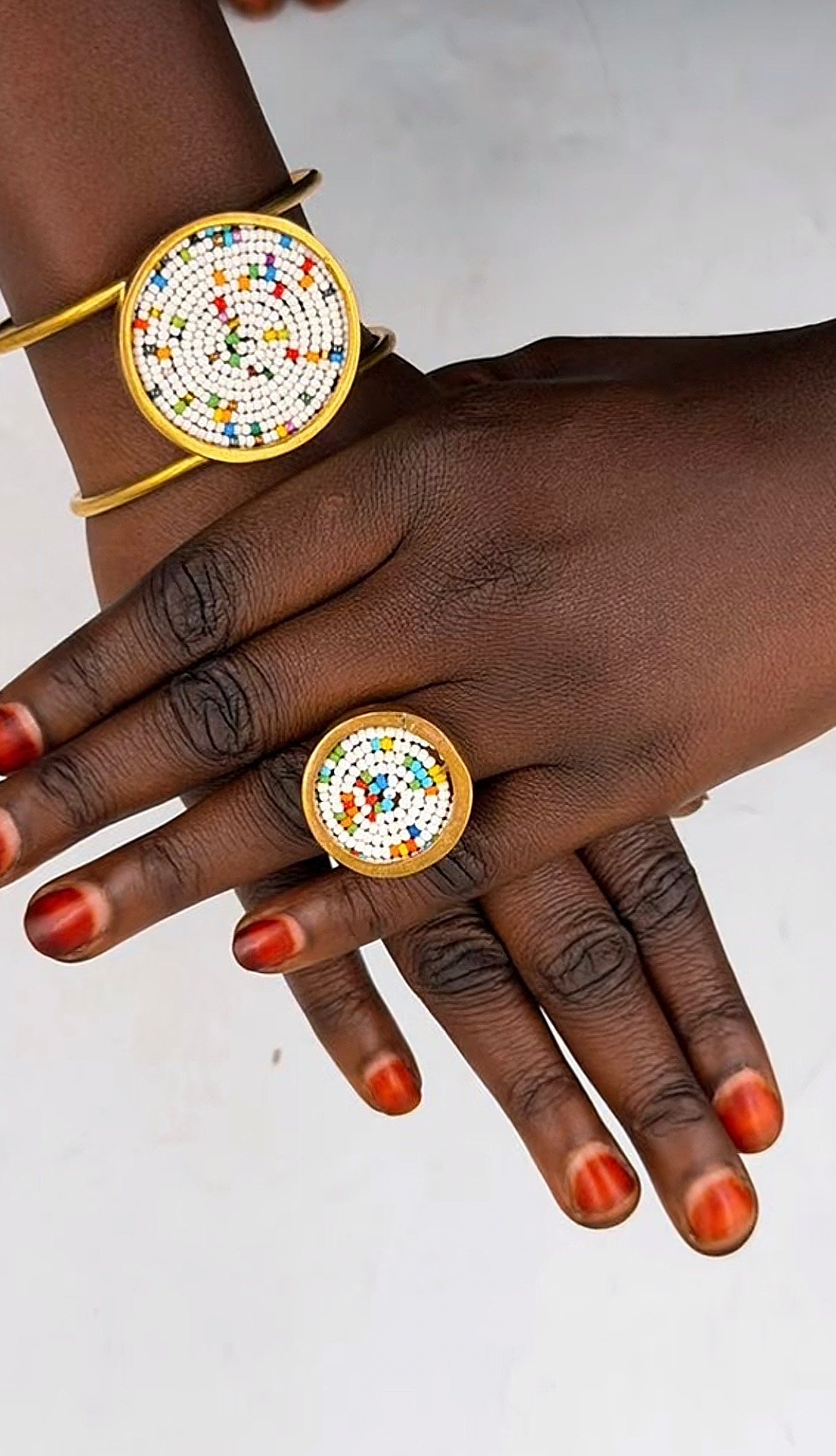 Vente de de bracelet et bague en pagne
