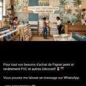 Vends papier peint, déco et PVC