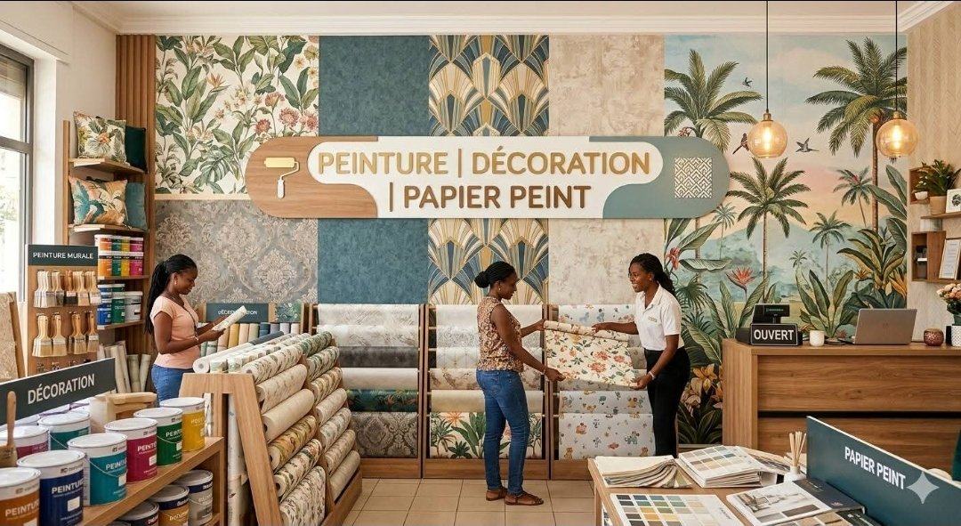 Vends papier peint, déco et PVC