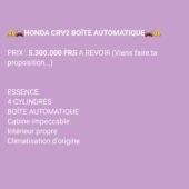 HONDA CR-V 2 BOÎTE AUTO