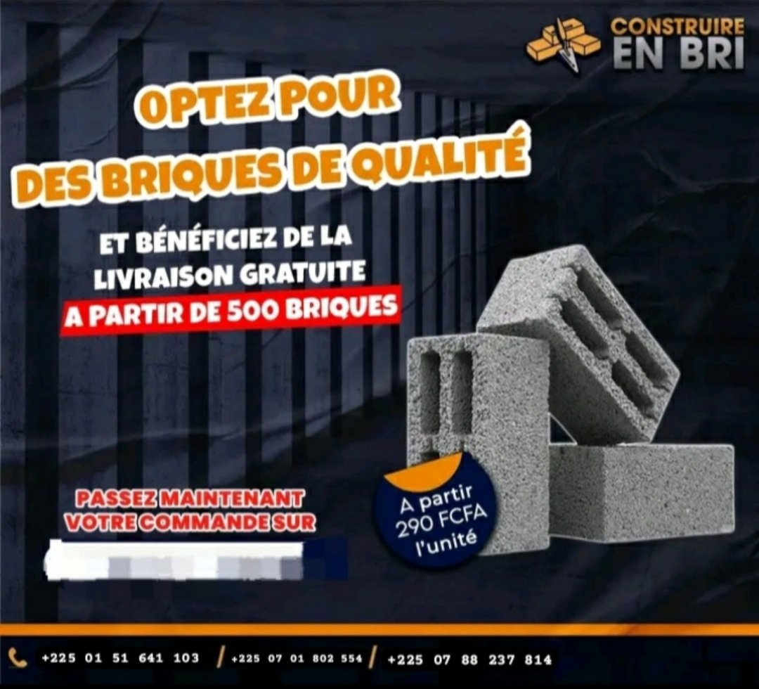 Briques à vendre Abidjan