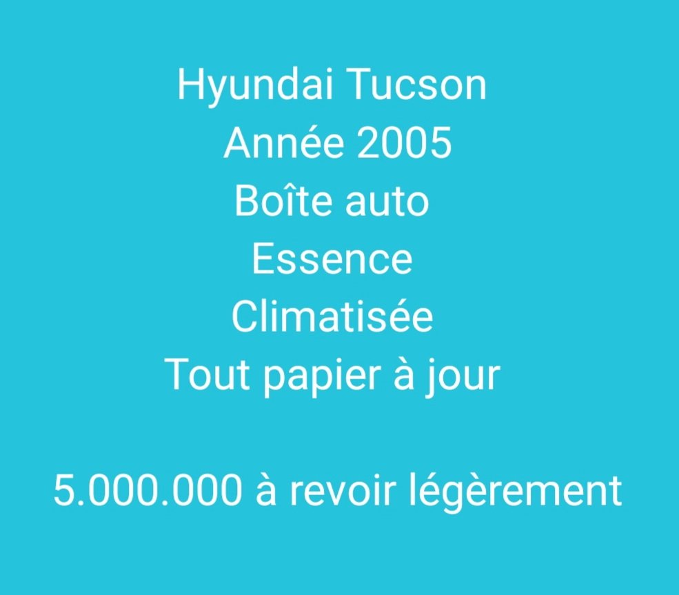 À VENDRE HYUNDAI TUCSON 2005