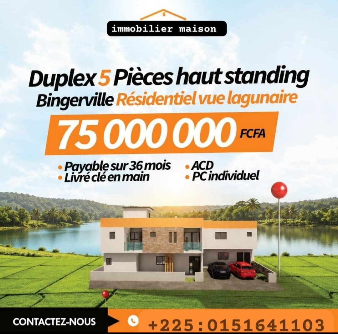 À VENDRE DUPLEX HAUT STANDING