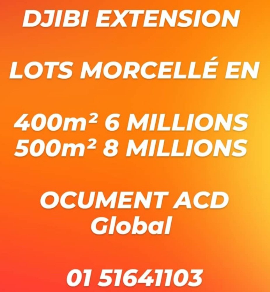 Djibi Extension terrain 400 et 600 m2