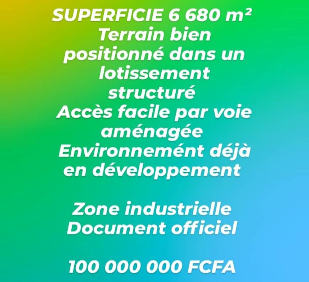 Terrain de 6680 m2 à vendre