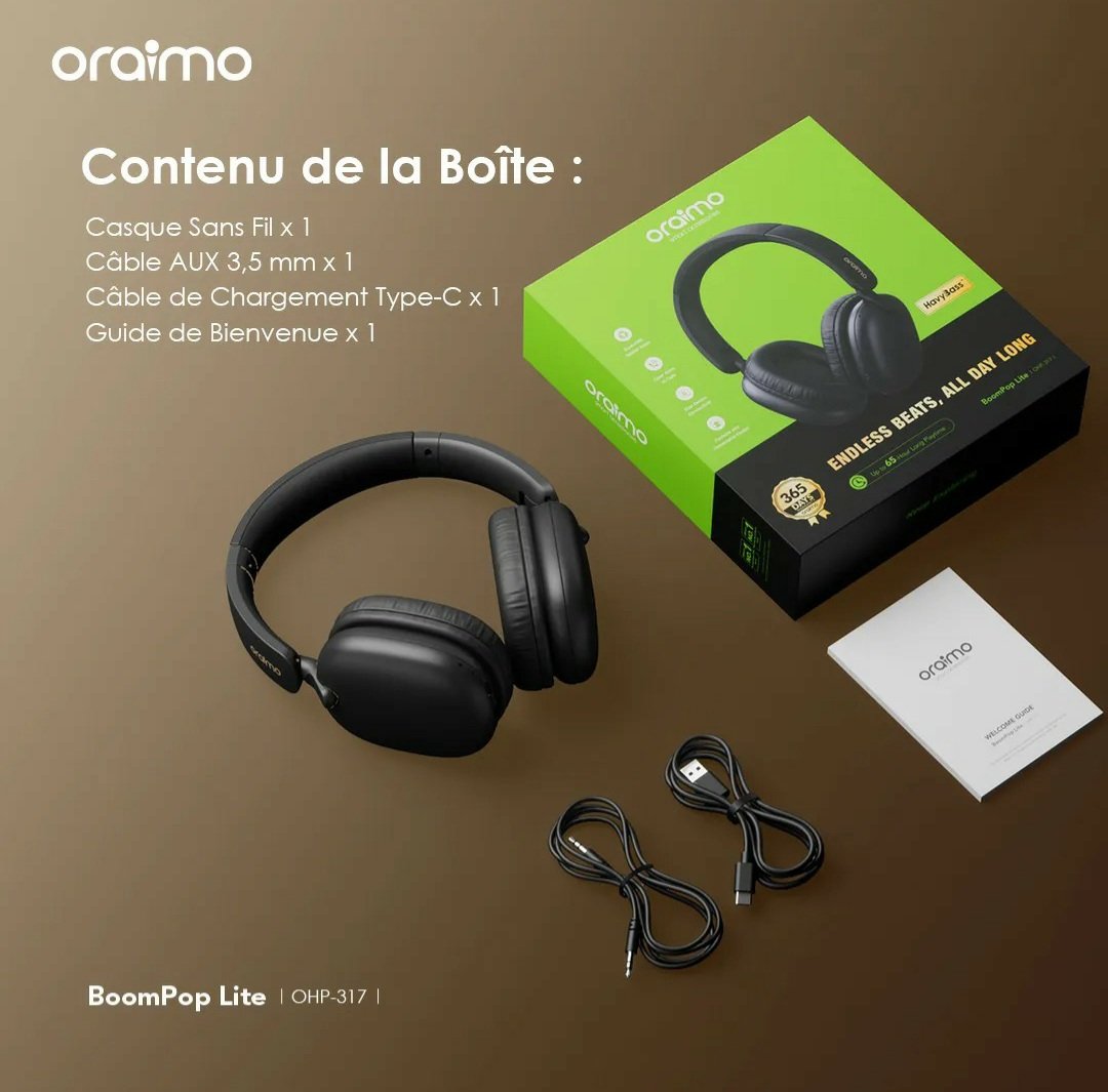 Casque sans fil Bluetooth Oraimo BoomPop