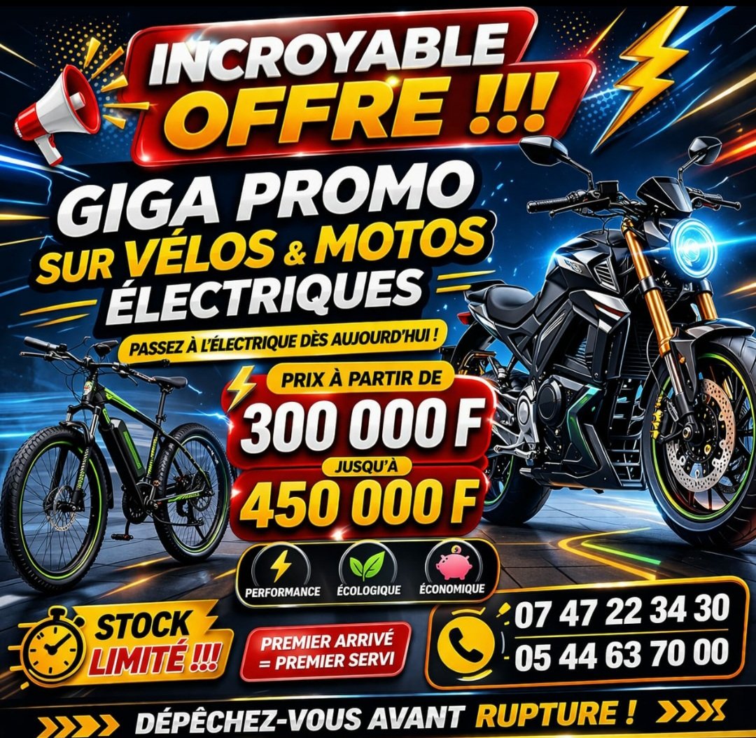 VÉLOS & MOTOS ÉLECTRIQUES