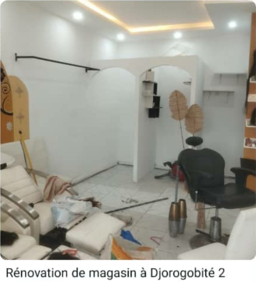 Rénovation de magasin Abidjan