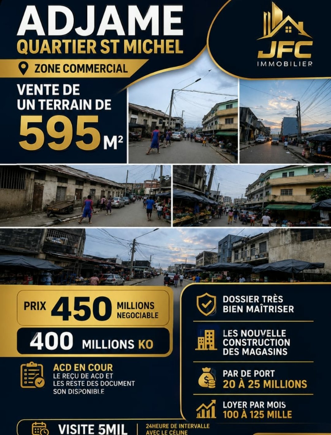 QUARTIER ST MICHEL ZONE COMMERCIALE 595 m2