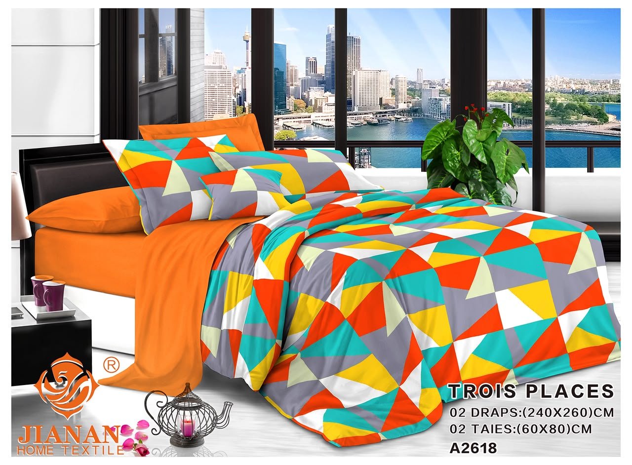 Jianan ensemble lit 3P styles modernes multicolores