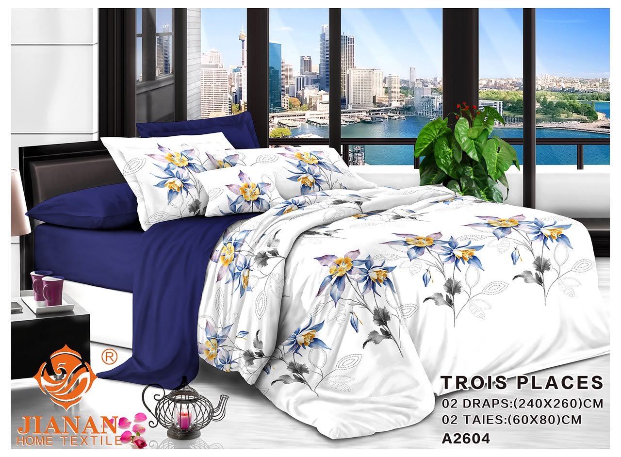 Parures Jianan moderne, fleurs bleu jaune