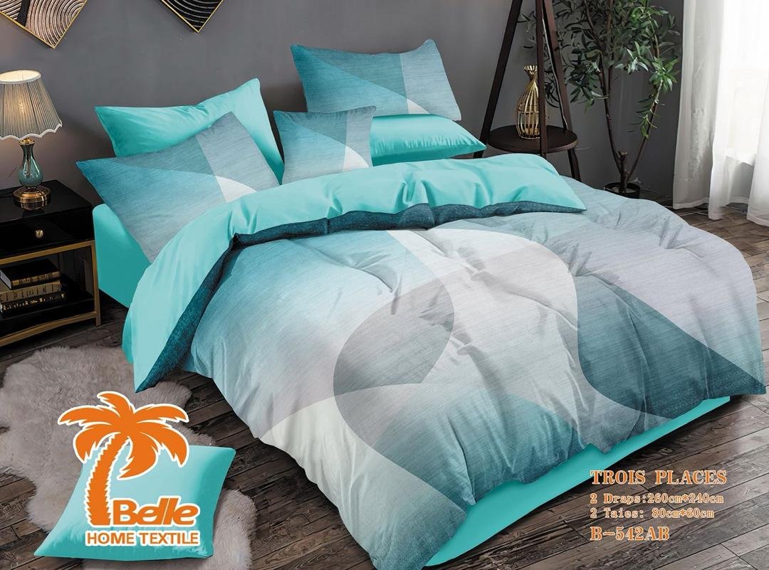 Ensemble Lit 3P vague turquoise