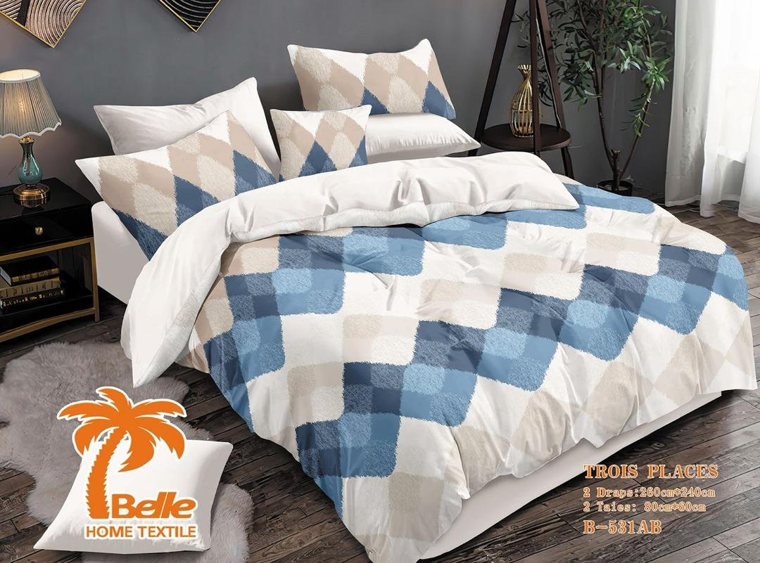 Losanges Nordique, Parures 3P Bleu beige
