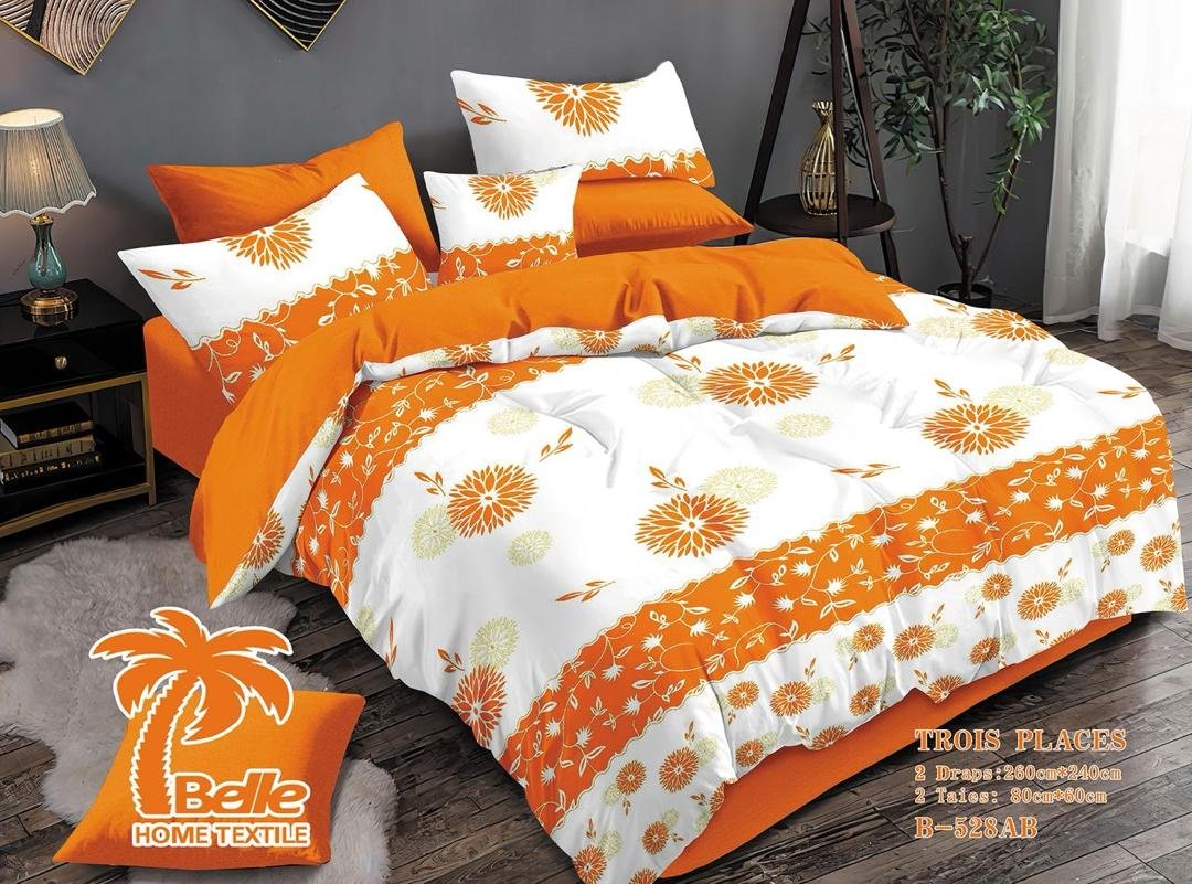 Parures fleurs, orange blanc