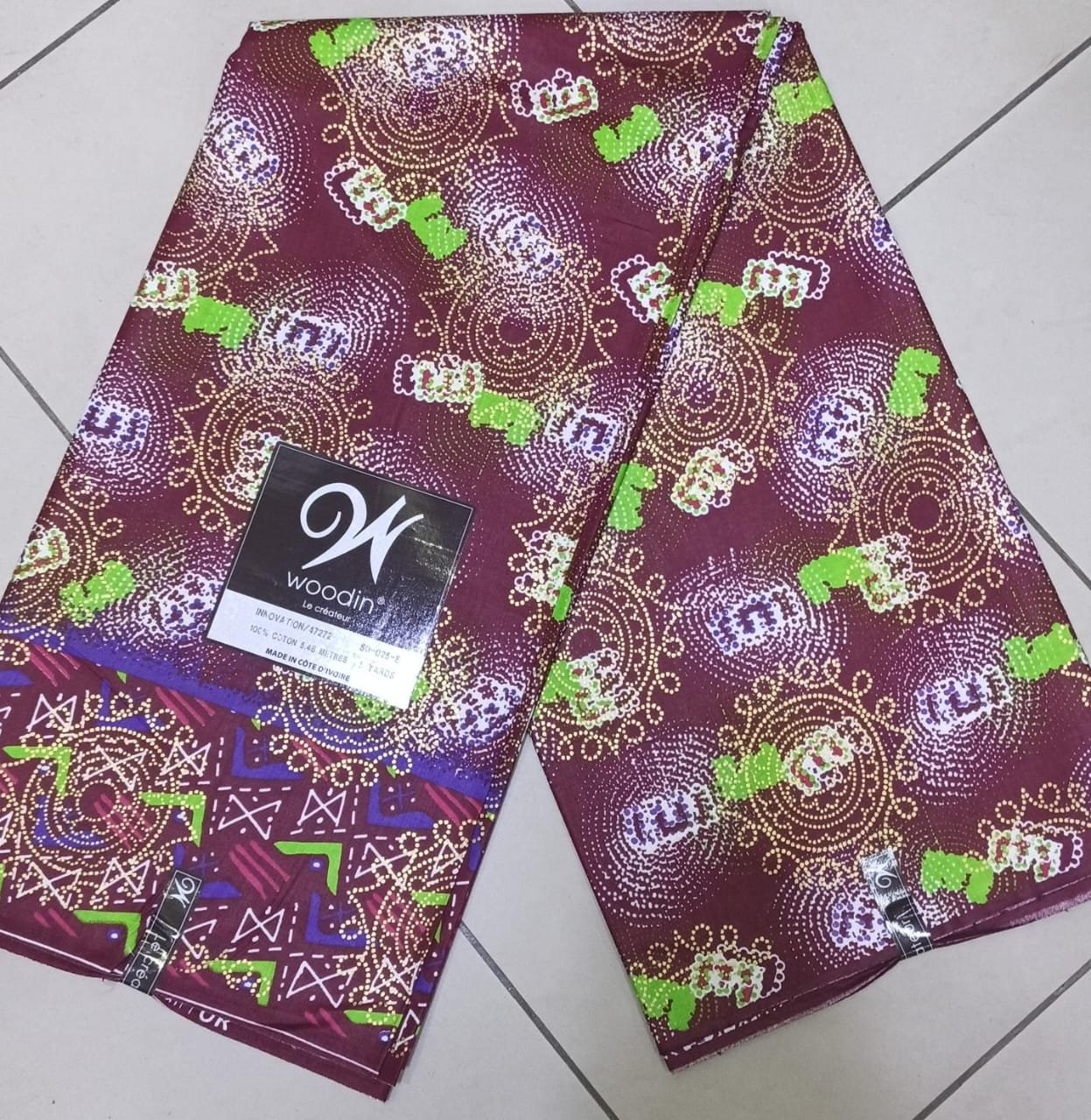 Pagne woodin Arabesque d’émeraude Bordeaux vert