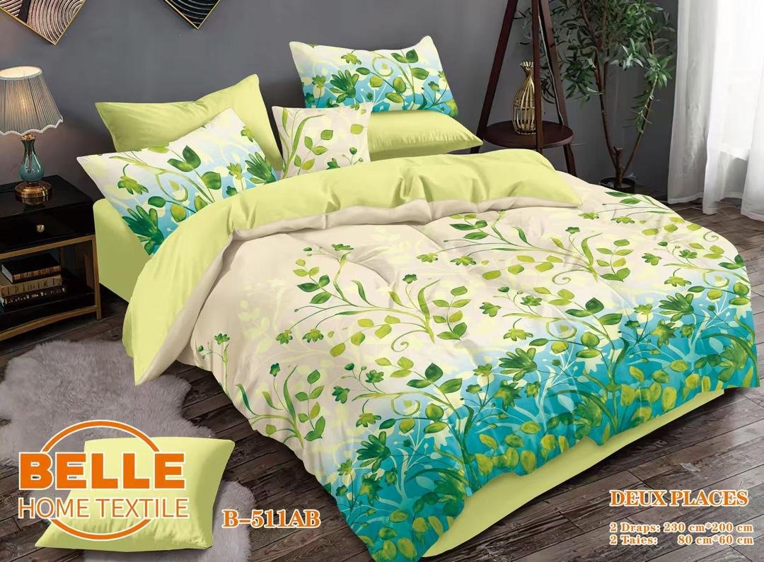 Parure de lit- plantes Grimpantes – 2 draps et 2 taies
