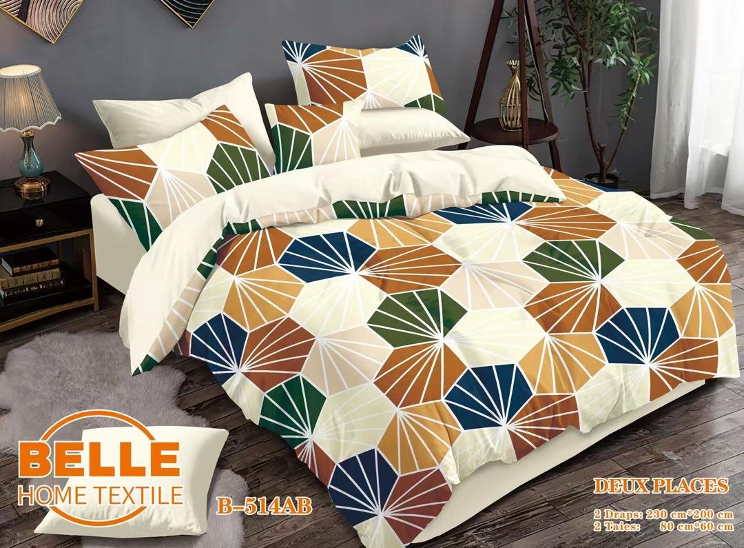 Drap – Motif Géométrique Éventail