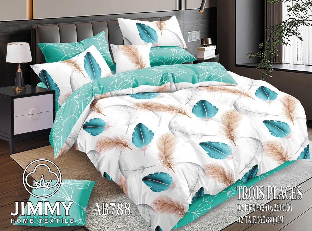 Parure de lit – Plumes Douces- Turquoise Beige