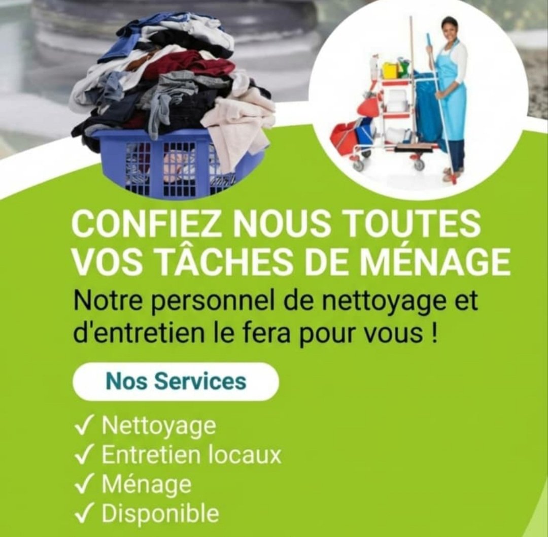 SERVICE MÉNAGE & NETTOYAGE 7J/7 COCODY ANGRÉ 🧹