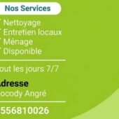 SERVICE MÉNAGE & NETTOYAGE 7J/7 COCODY ANGRÉ 🧹