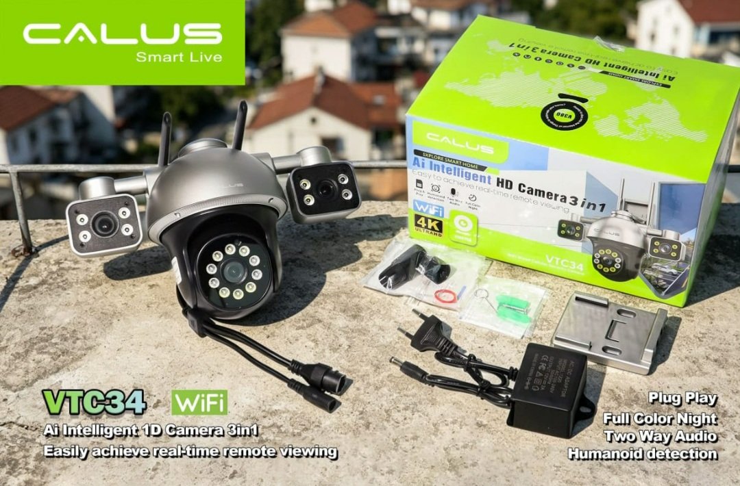 Caméra WIFI CALUS VTC34 – 3en1 4K + Vision Nocturne Couleur