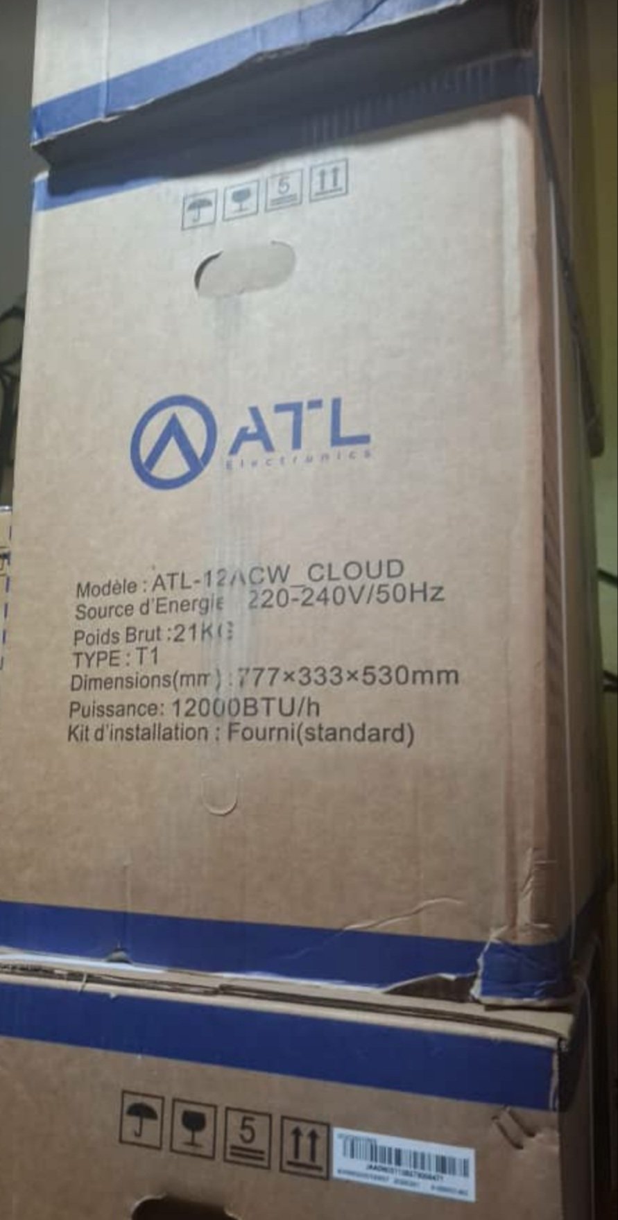 CLIMATISEUR ATL 1.5 CV – 12000 BTU – Neuf + Kit d’installation