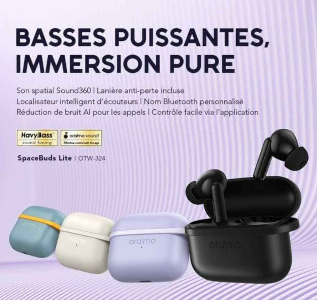 Écouteurs ORAIMO SpaceBuds Lite OTW-324 🎧