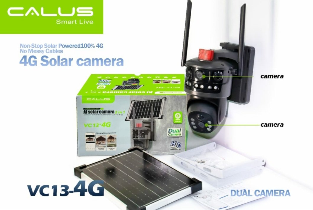 CAMÉRA SOLAIRE 4G CALUS VC13 4G DOUBLE OBJECTIF