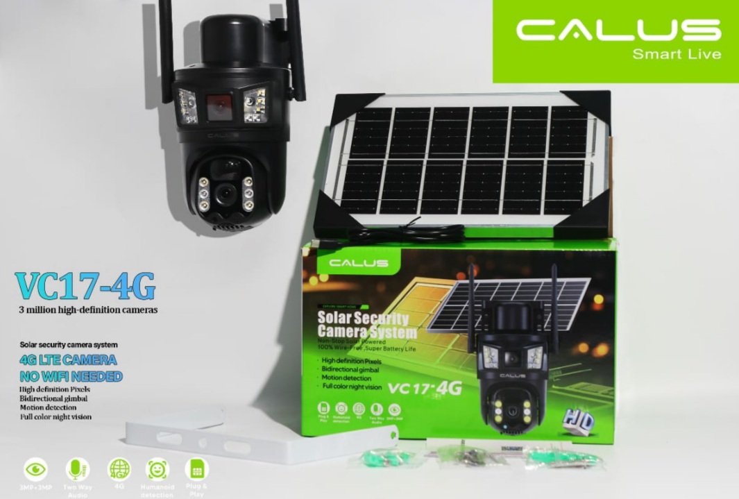 CAMÉRA SOLAIRE 4G CALUS VC17 4G DOUBLE OBJECTIF