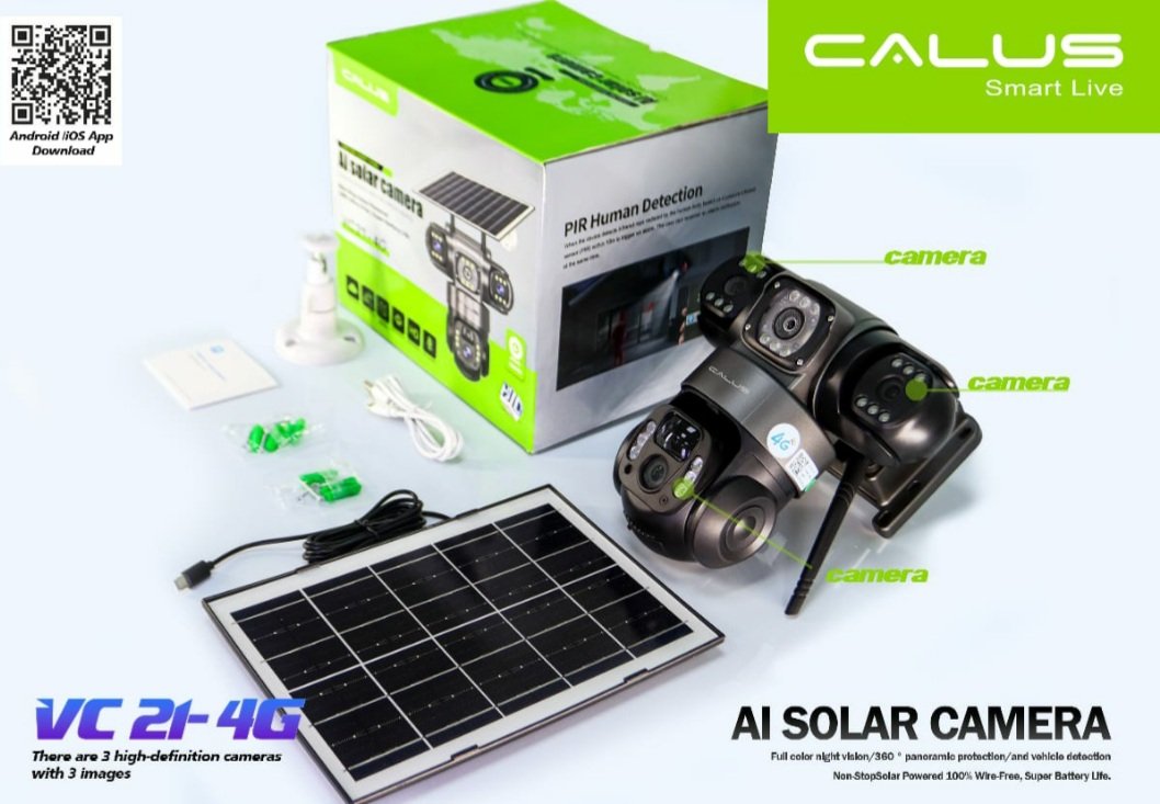 CAMÉRA SOLAIRE 4G CALUS VC21-4G TRIPLE CAMÉRA