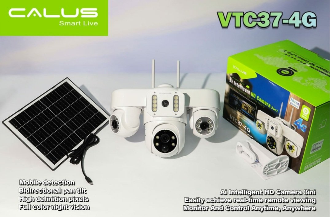 CAMÉRA SOLAIRE 4G CALUS VTC37-4G – 3 OBJECTIFS