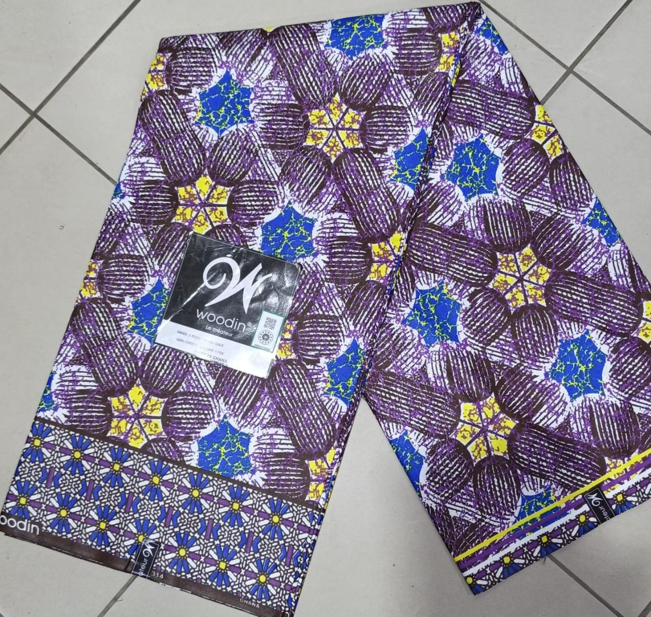 Pagne Woodin Violet Bleu Jaune