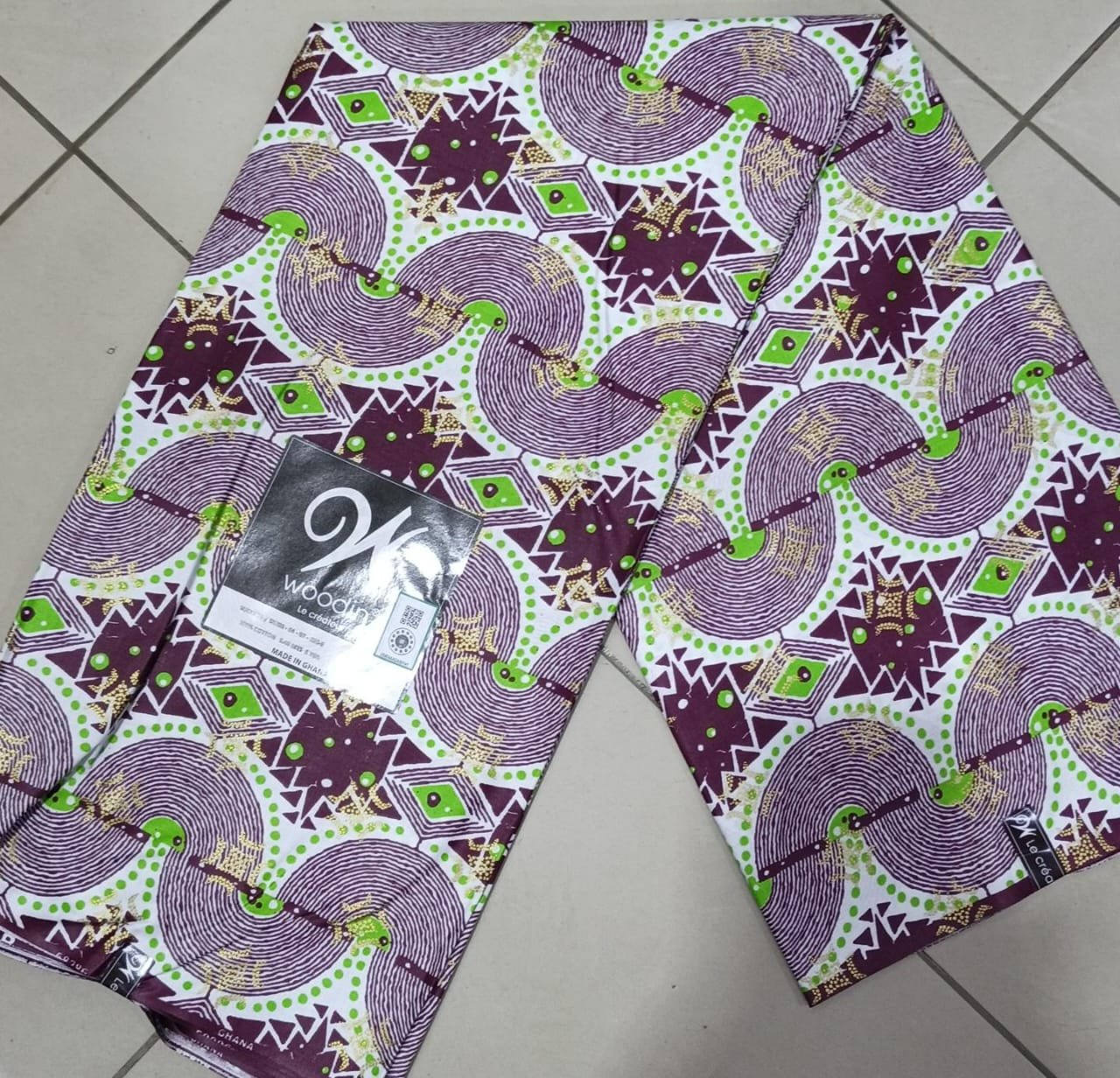 Pagne Woodin Géométrique Violet & Vert