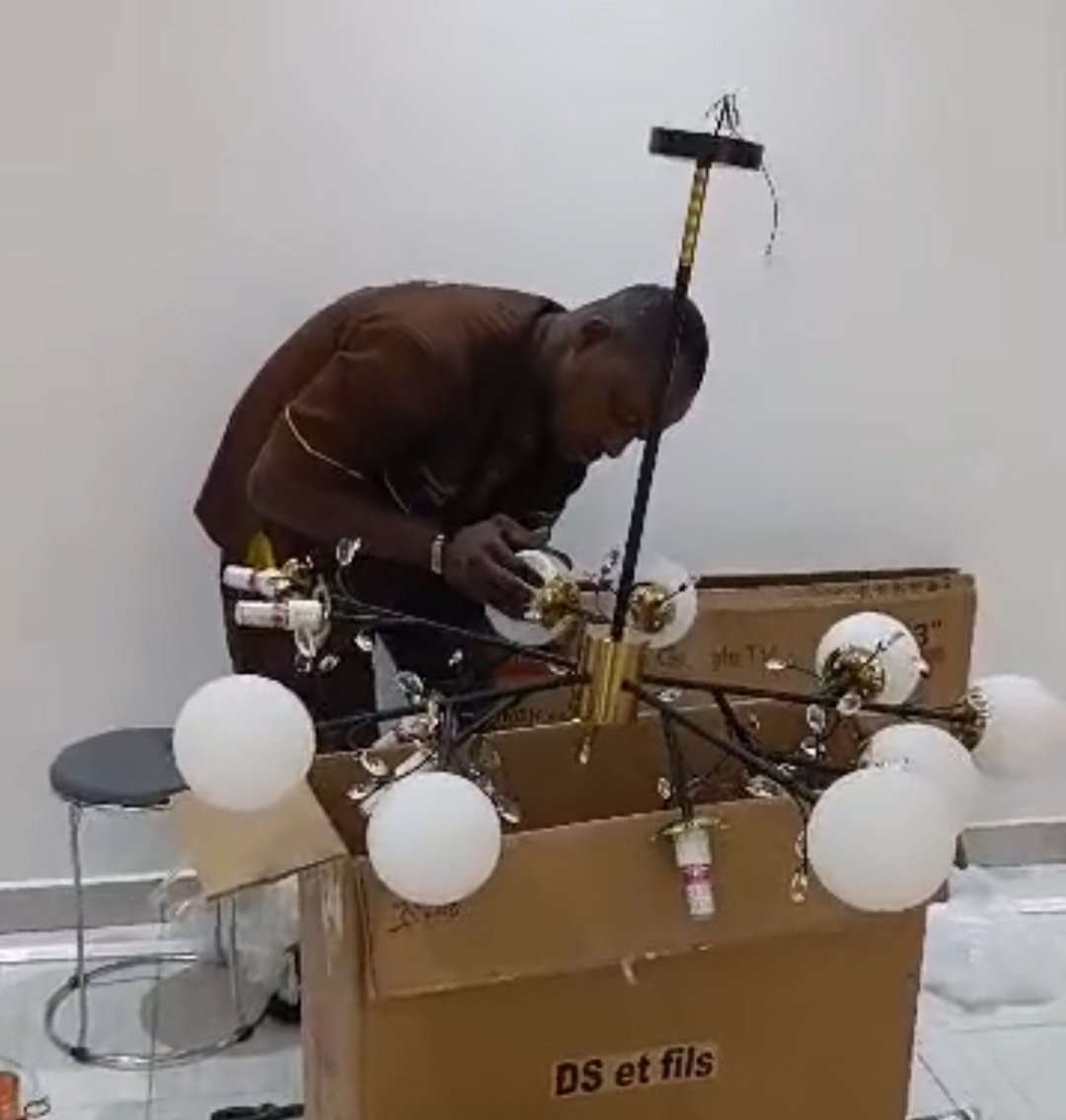 Installation lustres et luminaires