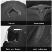 CASQUE MOTO AVEC LED ARRIÈRE MODULABLE ANDA